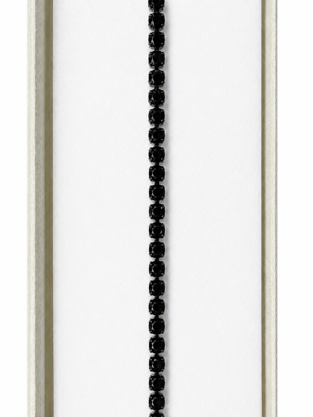 Bracciale Tennis BLACK ELEGANCE - Acciaio Inossidabile E Cristalli Neri 3mm | 19 cm Lunghezza