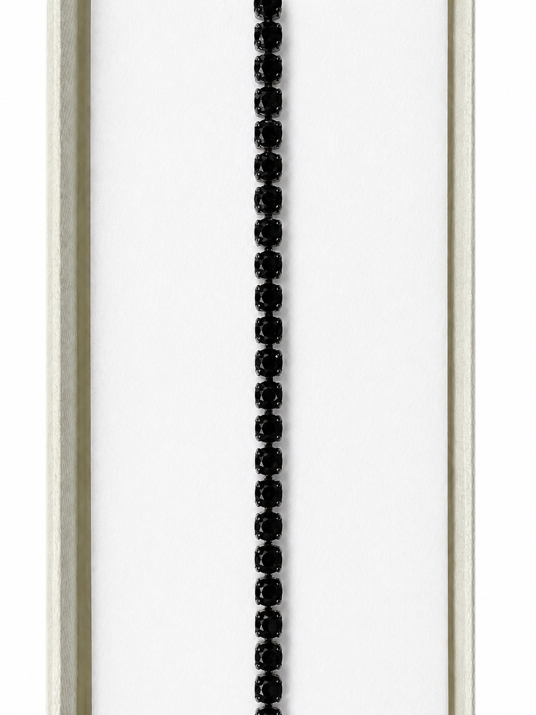 Bracciale Tennis BLACK ELEGANCE - Acciaio Inossidabile E Cristalli Neri 3mm | 19 cm Lunghezza