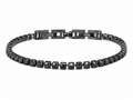 Bracciale Tennis BLACK ELEGANCE - Acciaio Inossidabile E Cristalli Neri 3mm | 19 cm Lunghezza
