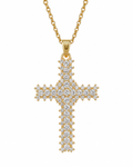 LUCI GOLD - Collana Con Pendente Color Oro e Zirconi Luminosi