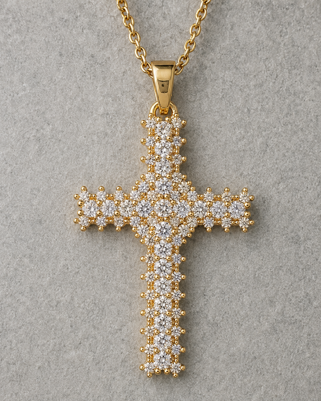 LUCI GOLD - Collana Con Pendente Color Oro e Zirconi Luminosi