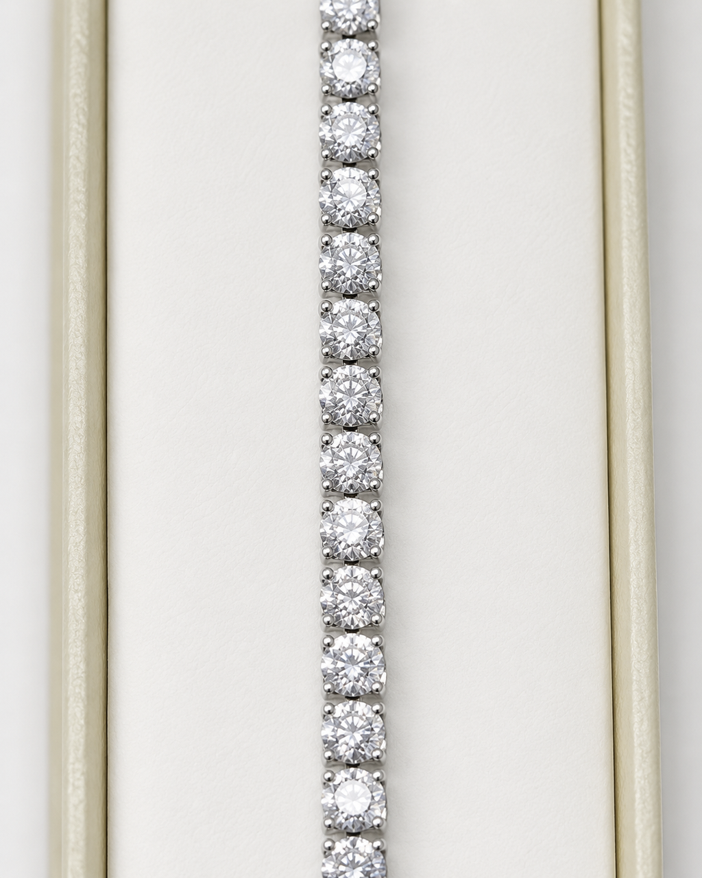 Bracciale Tennis MAXI CRYSTAL– Acciaio Inossidabile con Cristalli da 5 mm
