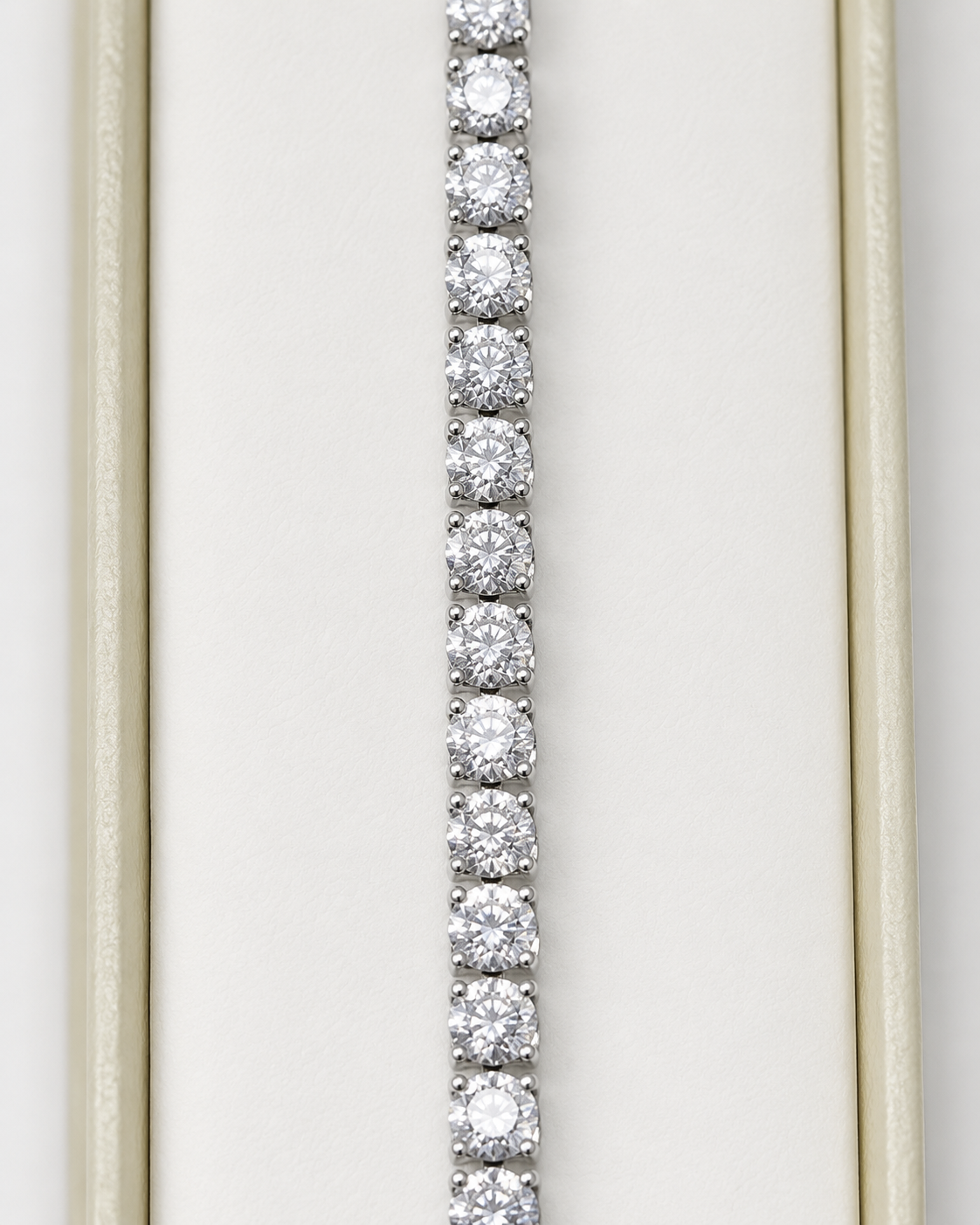 Bracciale Tennis MAXI CRYSTAL– Acciaio Inossidabile con Cristalli da 5 mm