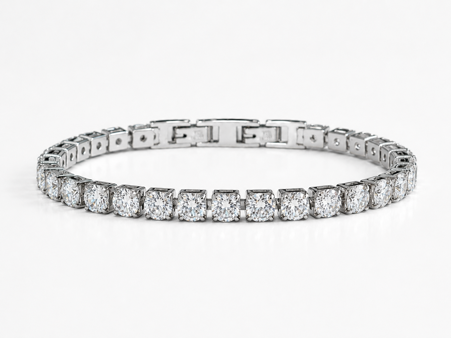 Bracciale Tennis MAXI CRYSTAL– Acciaio Inossidabile con Cristalli da 5 mm